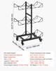 VEVOR Water Jug Holder, 3 Tiers Double Rows 11 L and 19 L Water Bottle Holder for 6 Bottles, Heavy Duty Jug Rack Organizer with Casters and Handles