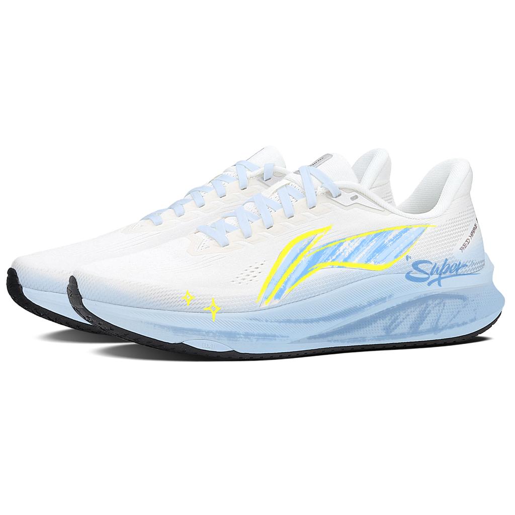Li Ning Red Hare 9 Cushioning Breathable Low top Racing Training Marathon Running Shoes Men's Yellow Blue ARPW003-8(Team1761-LD)