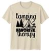 Camping Is My Favorite Therapy TShirt Nature Lover Camping Birthday Gift