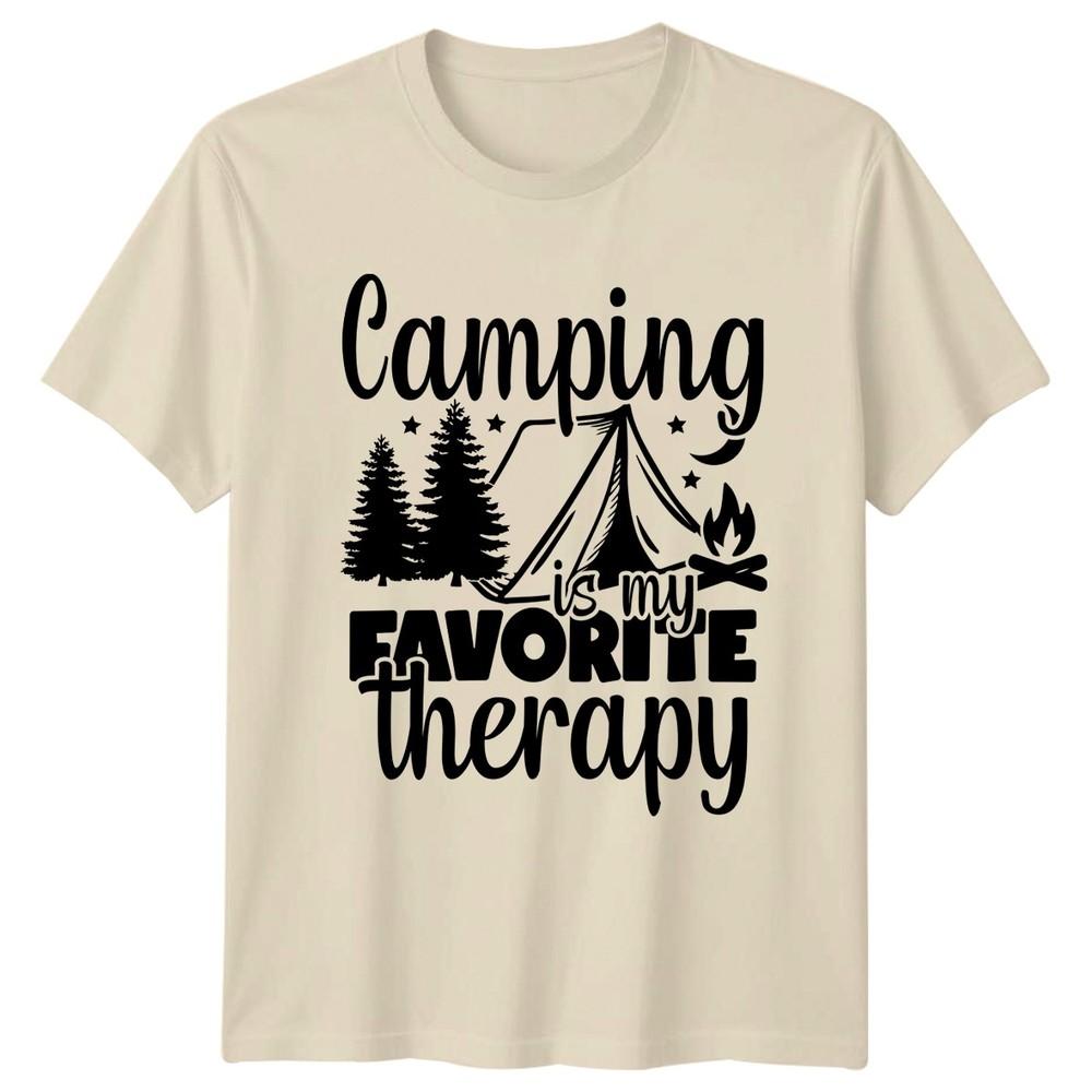 Camping Is My Favorite Therapy TShirt Nature Lover Camping Birthday Gift