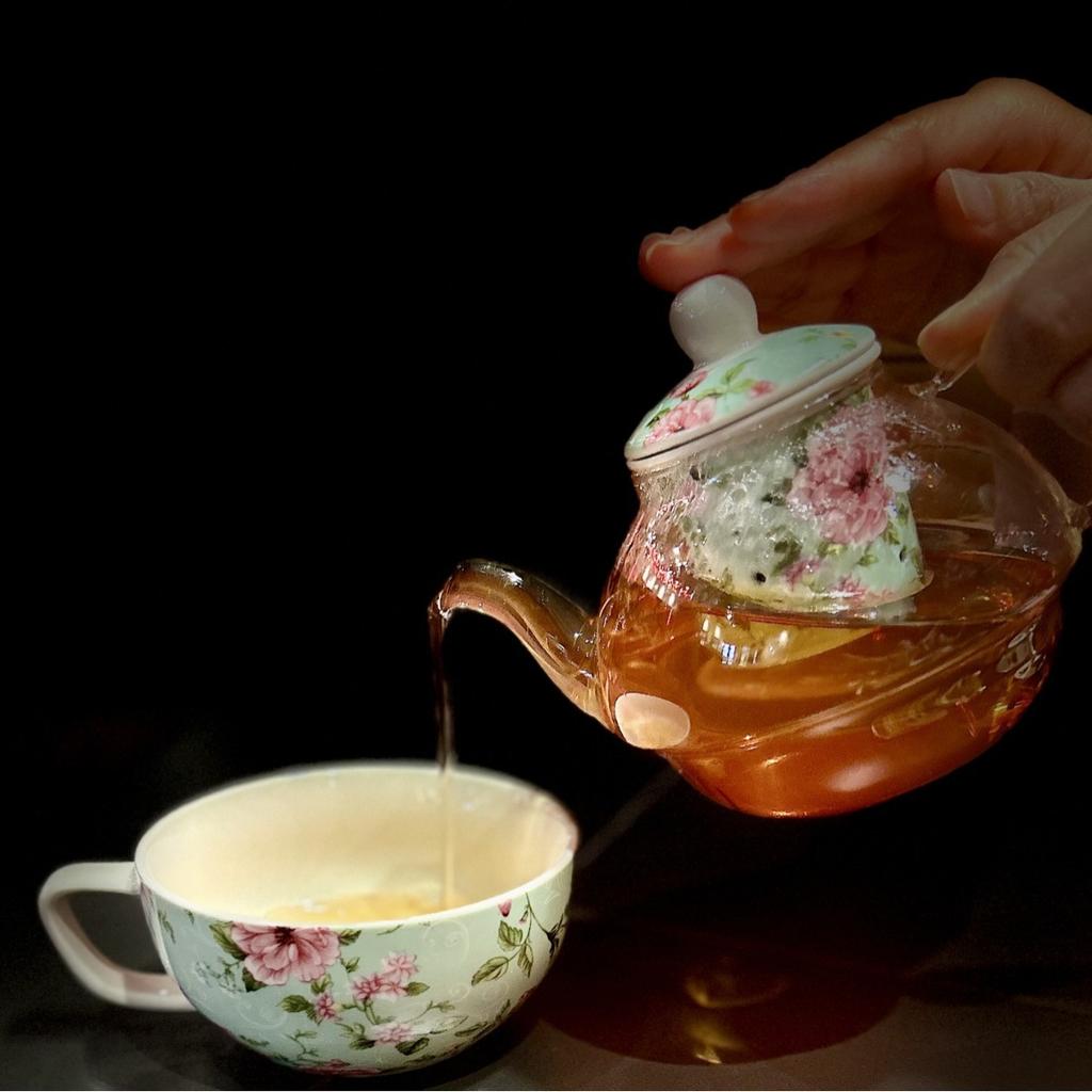 High Appearance China-Chic Light Luxury Garden Style Teapot Set Glass Ceramic Mother and Child Teapot Set