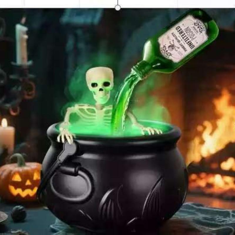 

Hocus Pocus Halloween Decoration Set - Magic Floating Potion Bottles & Diffuser, Black Bat Bucket, Party Prop Decor 20cm