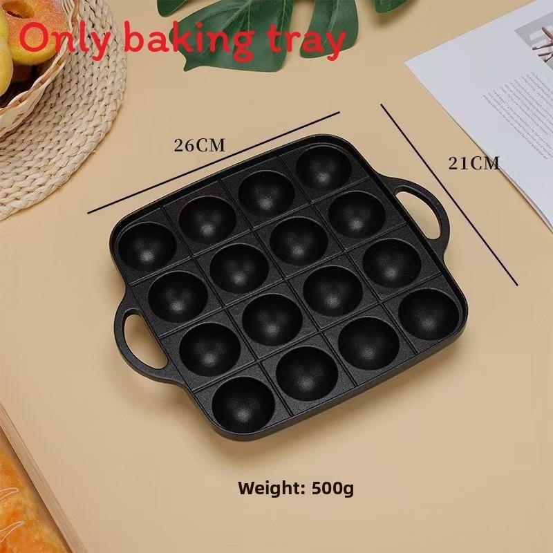 Household Aluminum Fish Ball Maker With Non Stick Frying For Home Cooking And Street Food Preparation 16 Holes