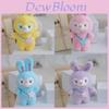 Adorable Plush Bunny Keychain With Soft Fur And Pp Cotton Filling For Bag Charms