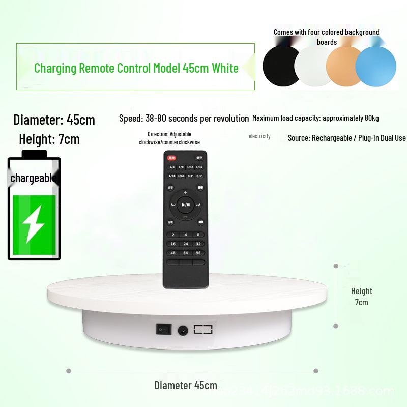 Automatic Rotating Display Stand for Live Streaming, E-commerce, Figurines, and Panoramic Photo/Video Shooting