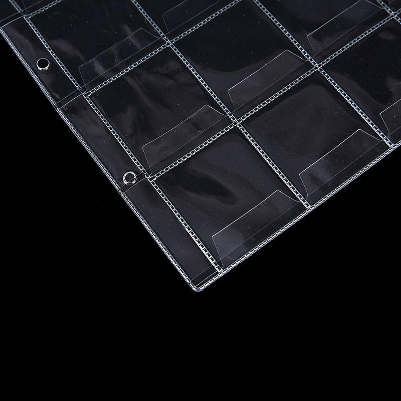 10 Sidor 20 Fickor Plast Mynthållare Förvaring Samling Pengar Album Fodral Ny,