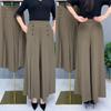 Calças Culottes Casuais de Nove Pontos de Perna Larga e Cintura Alta para Emagrecer para Mulheres Primavera/Verão