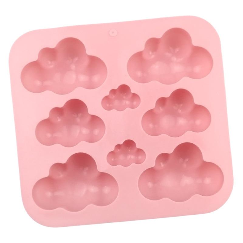 8-Cavity Cloud Shaped Silicone Candy Mould Chocolate Pudding Dessert Cake Baking Mould Kitchen Tool Candle Soap Making