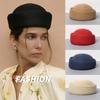 2026 New Summer Woven Paper Straw Berets Japanese Retro Artistic Painter Pillbox Hat Women Circle Concave Top Straw Sun Hats