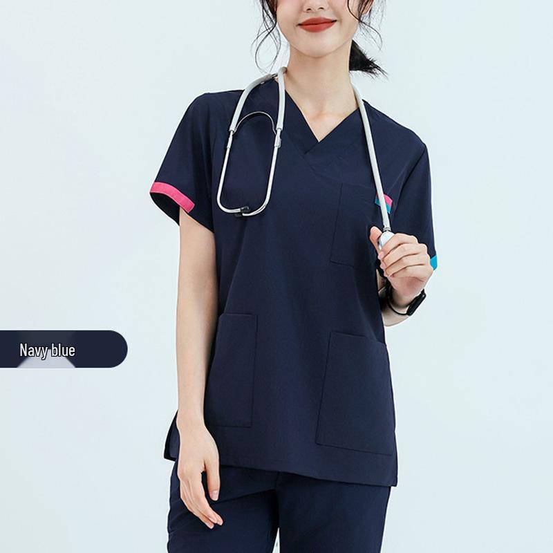 

Women s Short Sleeve Quick-Dry Surgical Scrub Suit - Breathable, Elastic Dental/Oral Doctor Outfit for Summer S
