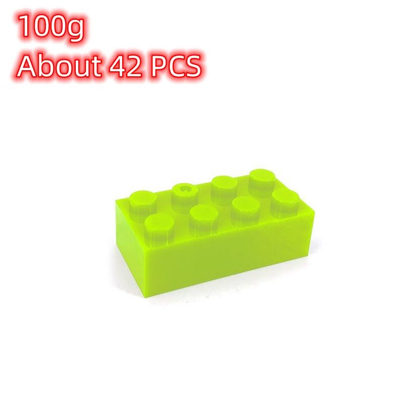 Bausteine im Großpack, 100 g, 42 Stück (4 x 2 Noppen), 16 Farben, kompatibel mit Kindern, DIY-Weihnachtsgeschenk, Unisex