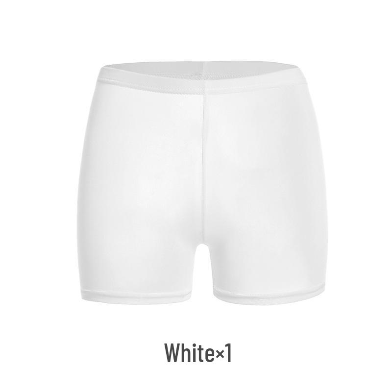 ITO Women's Plus Size Anti-Exposure Ribbed Ice Silk Safety Shorts - Summer Three-Quarter Length Protective Base Layer