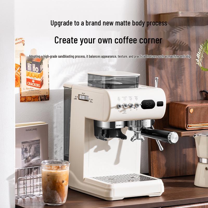 Home Espresso Machine: Semi-Automatic Italian High-Pressure Cold & Hot Dual Extraction with Integrated Grinder