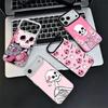 Pink Style Skull Witch Shockproof Phone Case for iPhone 17 Air 16 16E 15 Pro Max 14 Plus 13 Mini 12 Back Cover Anti Fall Fundas