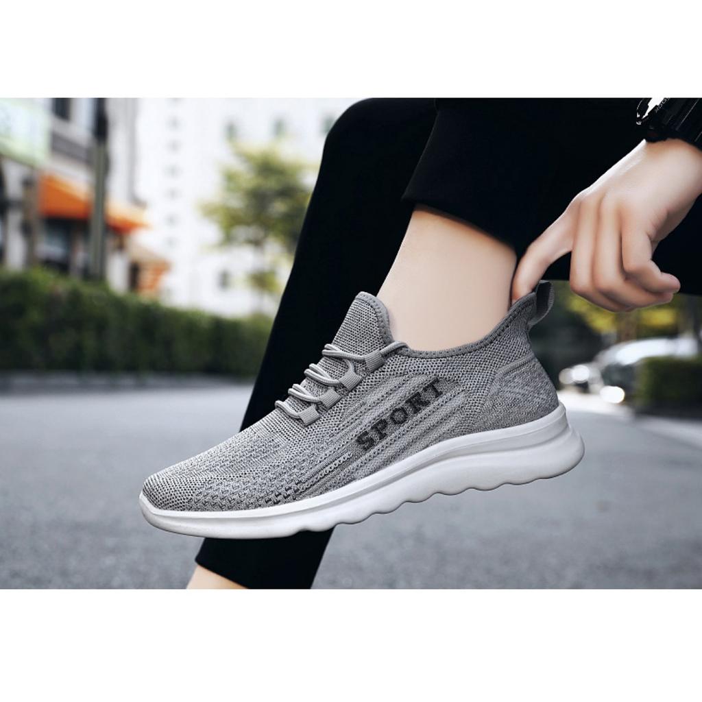 Men's Summer New Flyknit Single Shoes Casual Breathable Sports Shoes