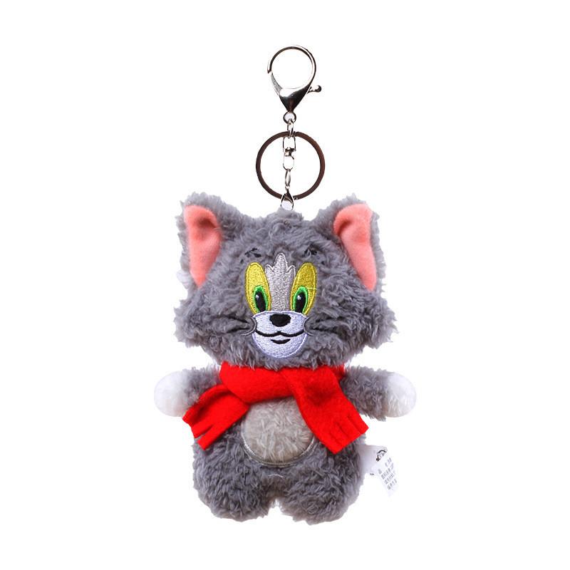 

Tom And Jerry Cartoon Animal Plush Toy Keychain Doll Pendant Gift Children Tom