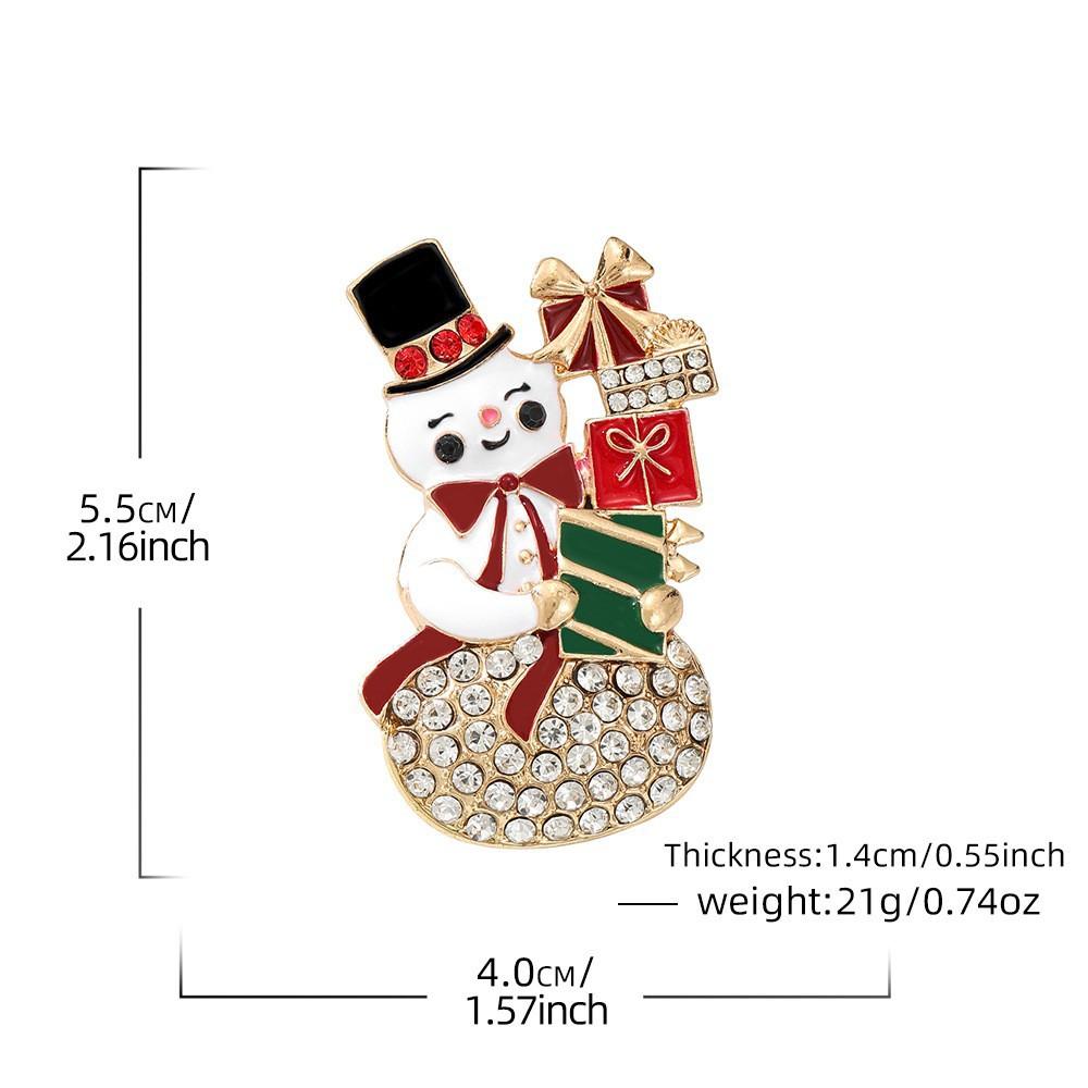Christmas Series Brooch Snowman Christmas Tree Cat Garland Brooch Holiday Clothing Coat Accessories Women