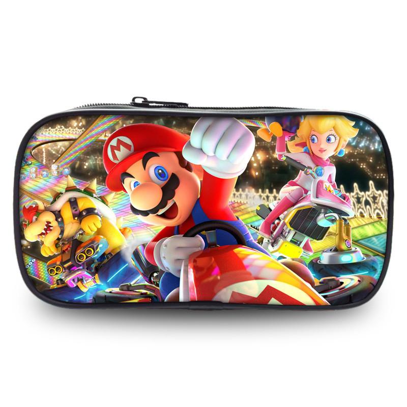 Mario Kart World Pencil Case With Polyester Material For Kids And Students
