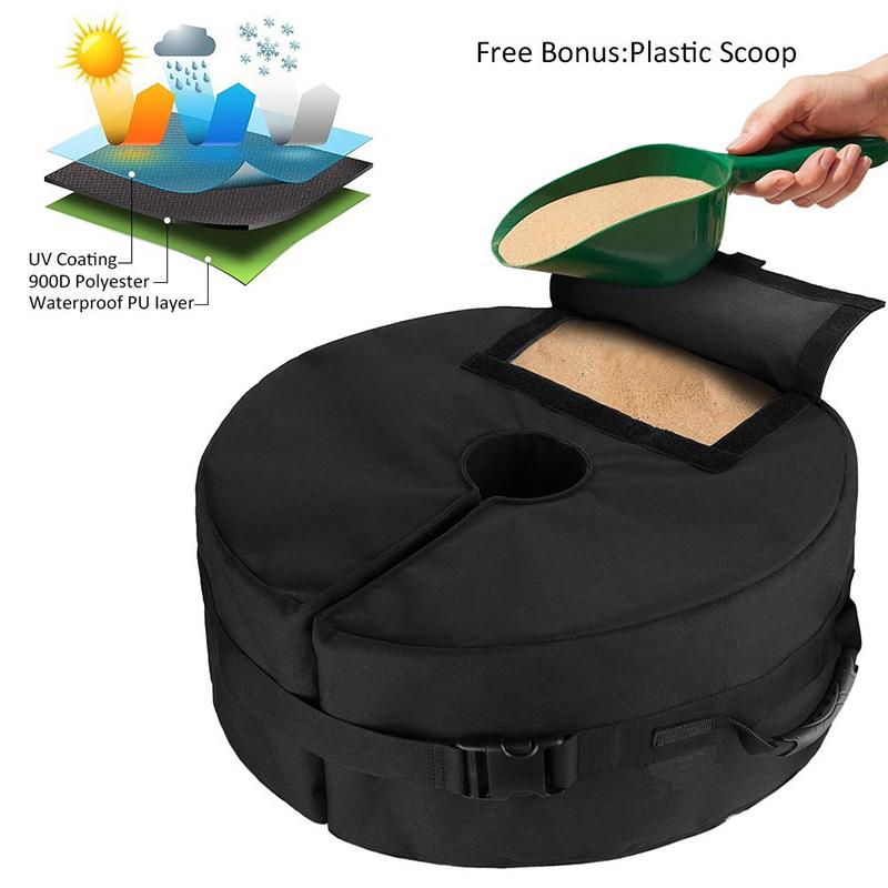 Outdoor Parasol Sand Weight Base, Windproof Fillable Sandbag for Patio Umbrella Fixing