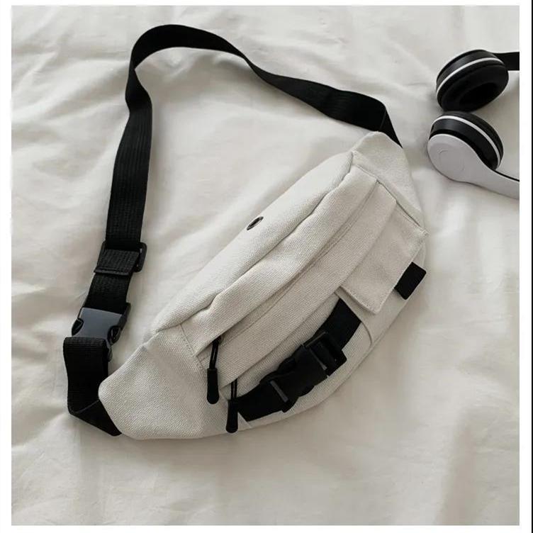 Женская однотонная сумка-молния Shell Bun Crossbody Chest Bag Leisure Canvas Clinned — фото 14