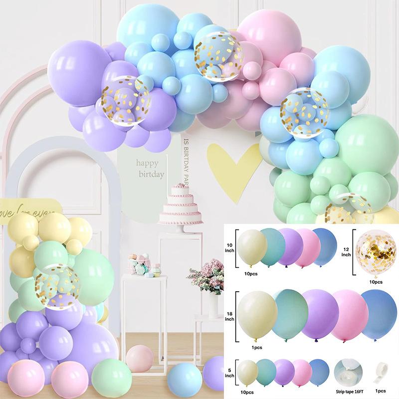 

Balloon Set Birthday Party Theme Event Scene Arrangement Balloon Wedding Ceremony Arch Balloon Set macaron