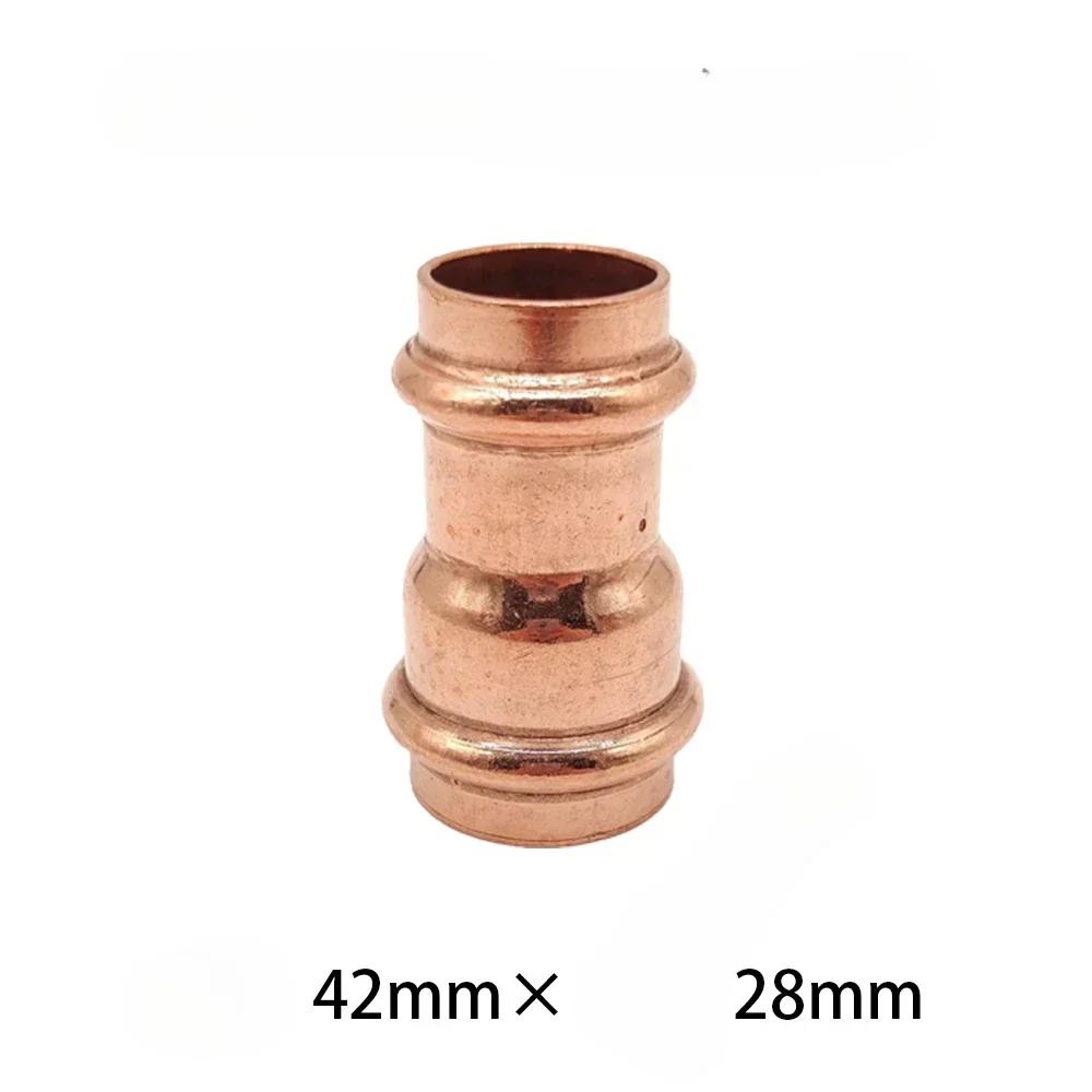 I.D 15-54mm Copper Double Clamp Pressure Pipe Fittings, Direct V-shaped Clamp Pressure Straight Through Water Pipe Joint