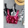 Hot Tops Women's Ins Pure Desire Sexy Sequin Shiny Camisole Short Summer All-Matching Shirt Women's Outwear