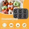 6Cup DIY Donut Baking Tools Cartoon Cute Bear Cat Chocolate Cake Baking Tray Non-Stick Metal Donut Mold Muffin Bread Tray Pan