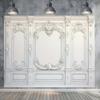 Elegant White European Stone Wall Backdrop for Parties, Weddings