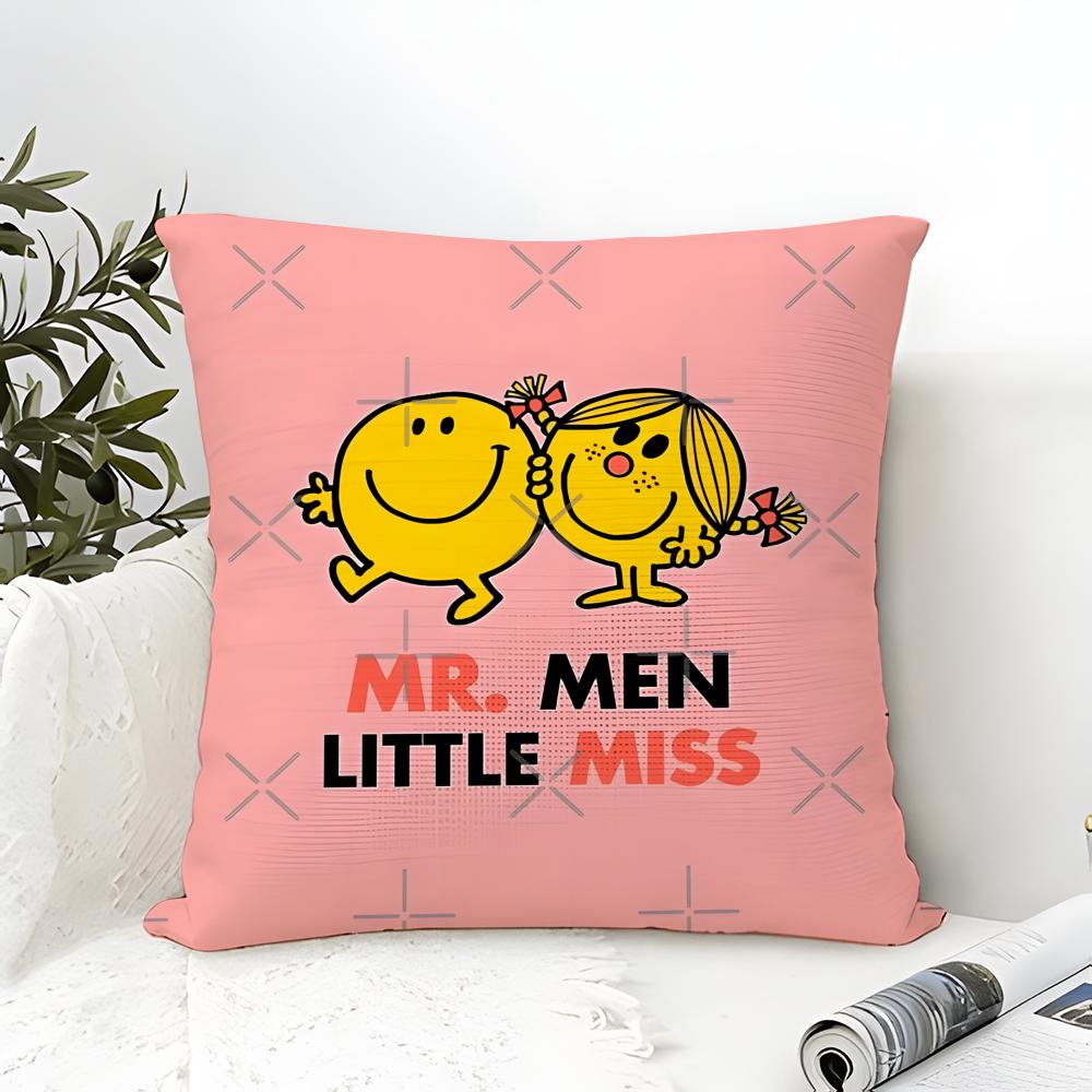 Classic Reto Cartoon M-Mr.Men and Little Miss Pillow Case linen pillow case sofa home decor cushion cover cushion cove