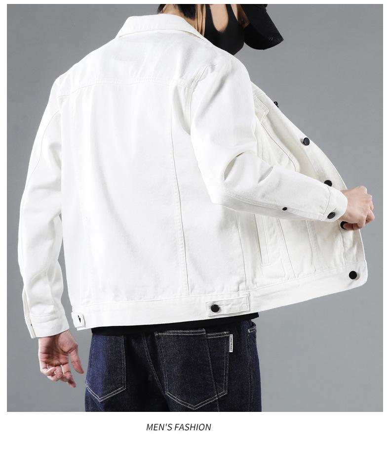 2025 Men's Casual Loose Denim Jacket - Trendy Korean Style for Spring and Autumn