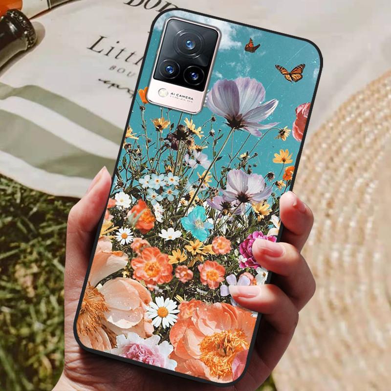 For Vivo V21 5G Case V 21 Silicon Back Cover Phone Case for Vivo V2050 VivoV21 5G Cases Soft Bumper Coque for Vivo V21 5G Fundas