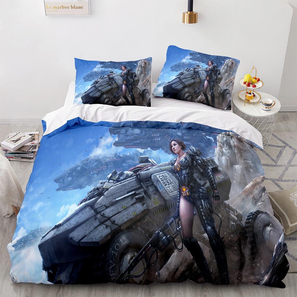 Los juegos de cama War Front Edredón Cubrecama Edredón Funda de edredón Funda de almohada Juegos de 2-3 piezas Decoración para dormitorio de niños y adultos