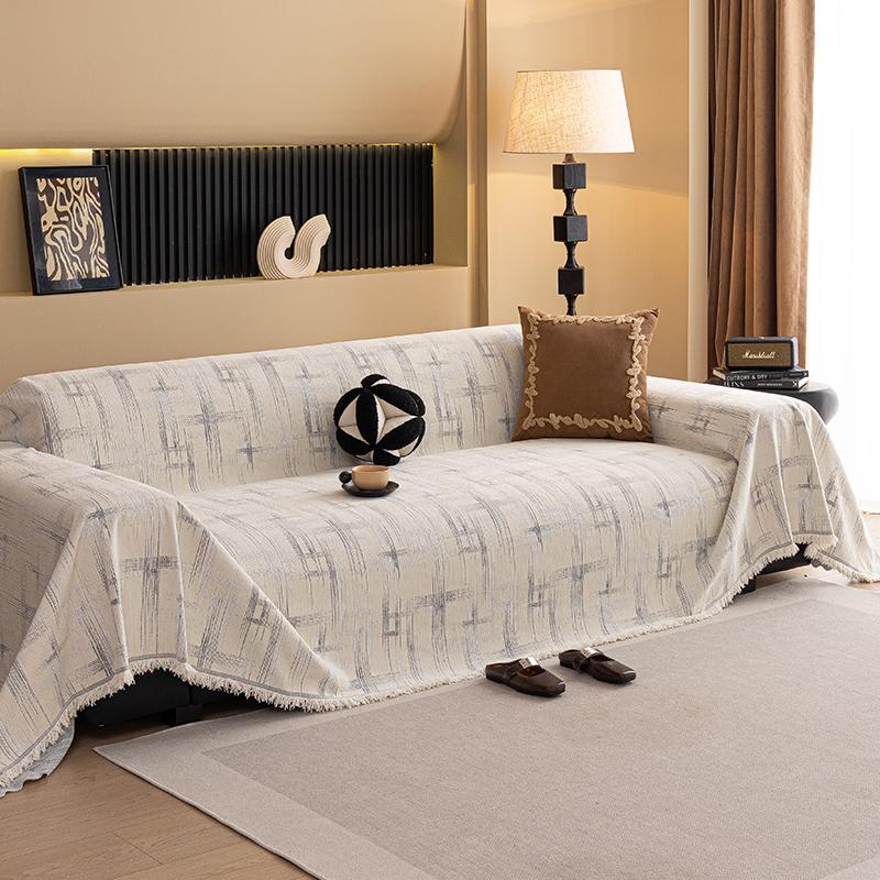 Home Bankhoes Met Kwastjes Woonkamer Banken Deksel Bankhoes Zitting 3-zits Bank Deksel Beige