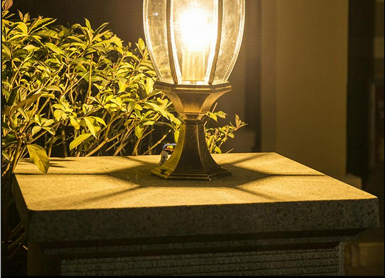 European Style Outdoor Waterproof Pillar Lamp for Villa Entrances and Community Courtyards
