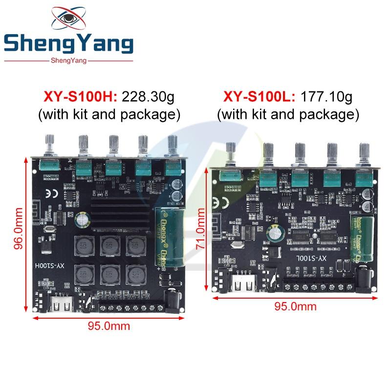 Bluetooth 5.0 2.1 Channel Power Audio Stereo Subwoofer Amplifier Board 50W*2+100W HIFI TPA3116D2 High And Low XY-S100H S100L
