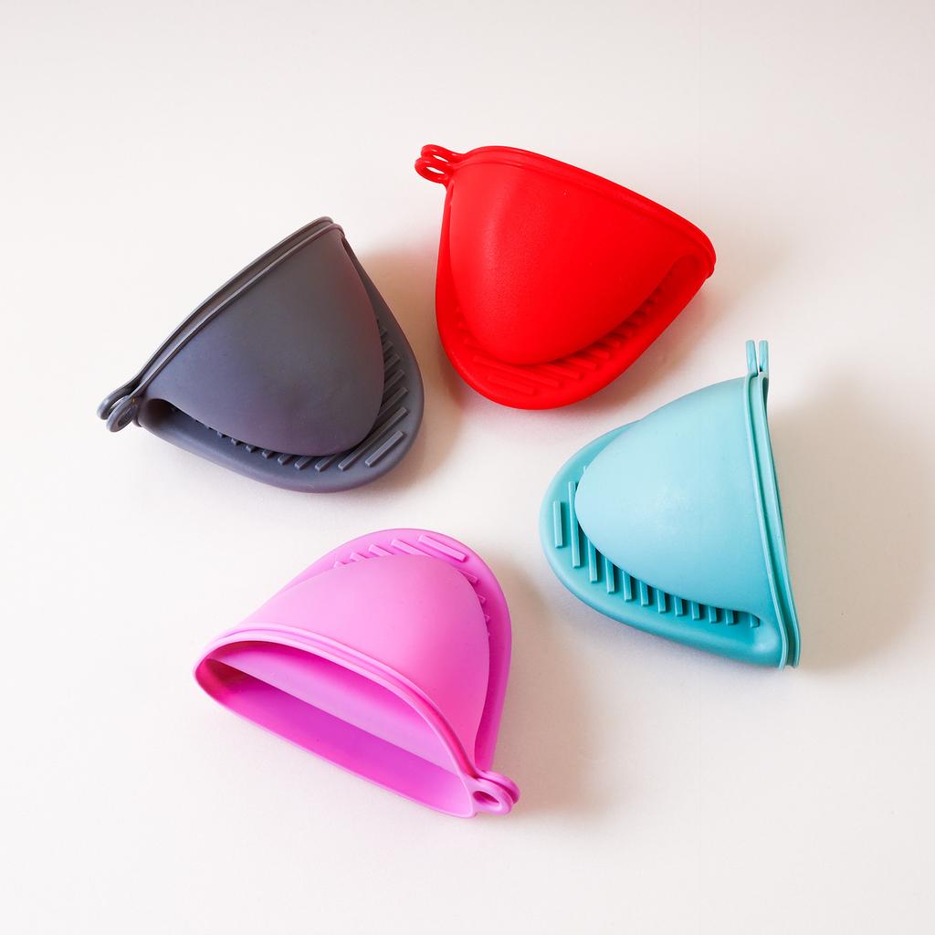 1 Pair Kitchen Silicone Heat Resistant Gloves Clips Insulation Non Stick Anti-slip Pot Bowel Holder Clip Cooking Baking Oven Mitts