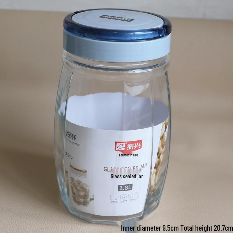 Glas-Einmachglas für Lebensmittel, Trockenfrüchte, Tee, Getreide und Weinbereitung – Kleines Küchenaufbewahrungsglas