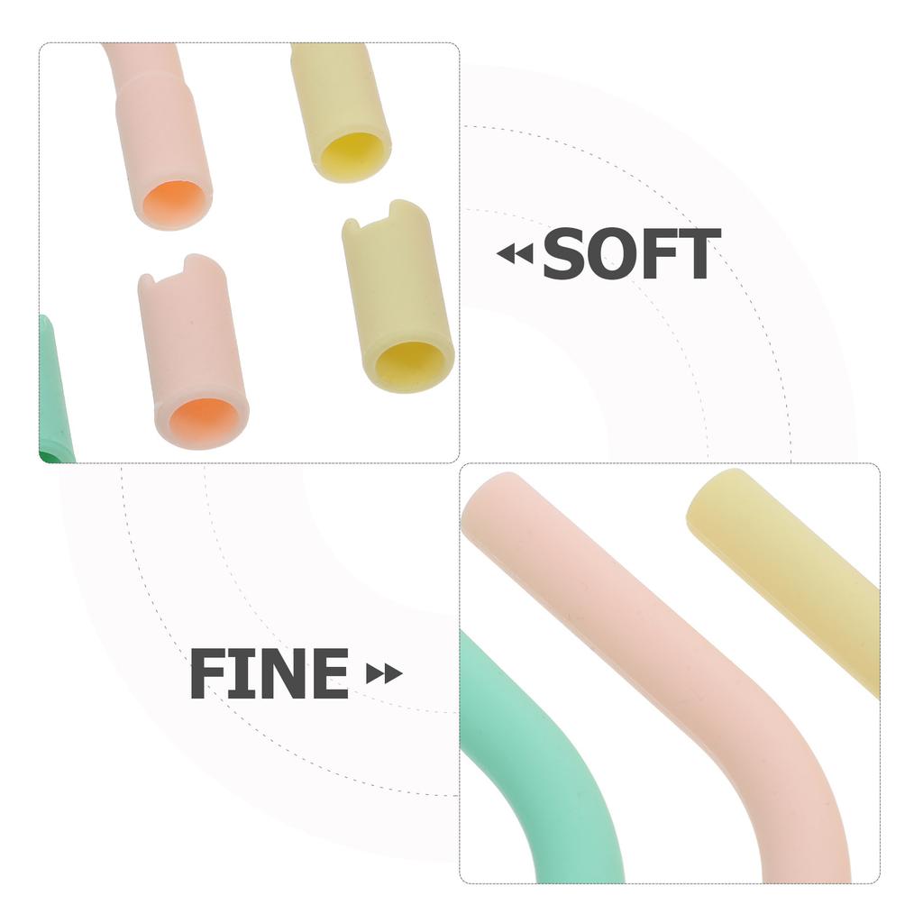 10Set Silicone Straw Tips Pedestals Reusable Rubber Replacement Soft Covers for 8-10Mm Metal Glass Tumbler Straw Sleeves