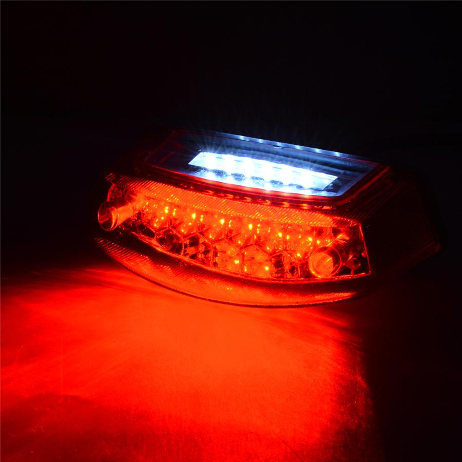 12V Led Motorcycle Plate Light Red Tail Lamp