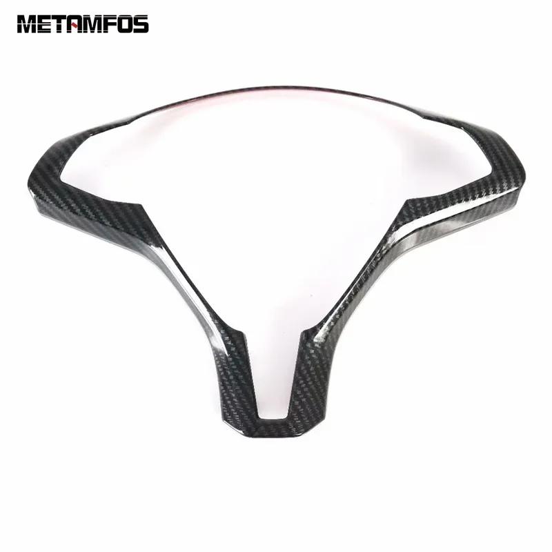 Steering Wheel Cover Trim Sticker For Tesla Model X 2016 2017 2018   Carbon Fiber Interior Accessories Car Styling