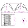 Dome Camping Tent for 5 Persons Gray and Orange Quick Release System