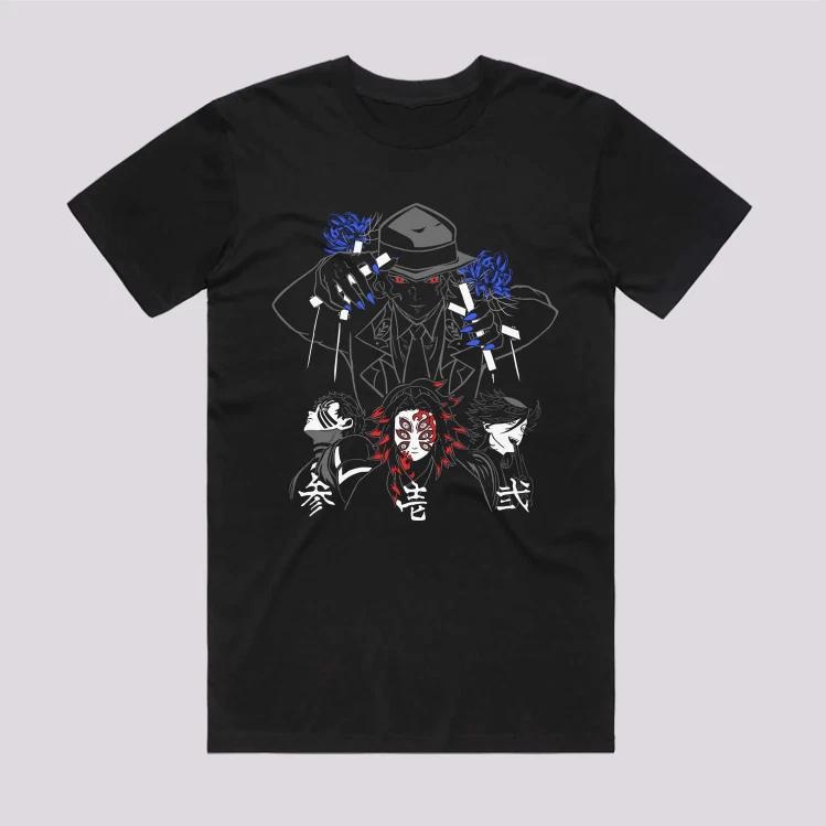 Anime Upper Ranks Moons Japanese Style Black Tshirt Size S4XL S