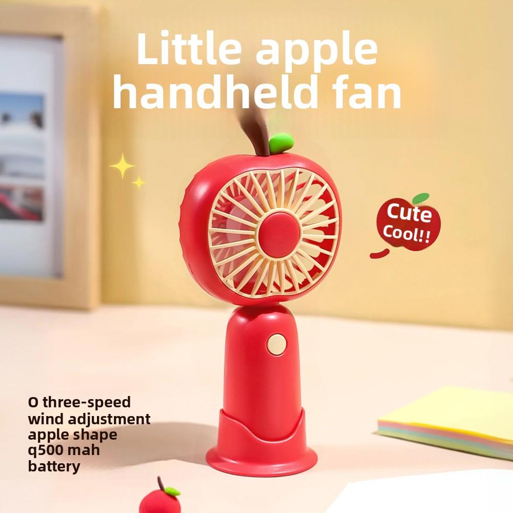 

2025 Creative Cartoon Mini Handheld Small Fan Desktop USB Charging Portable Student Gift Fruit Fan Summer Cool Essential