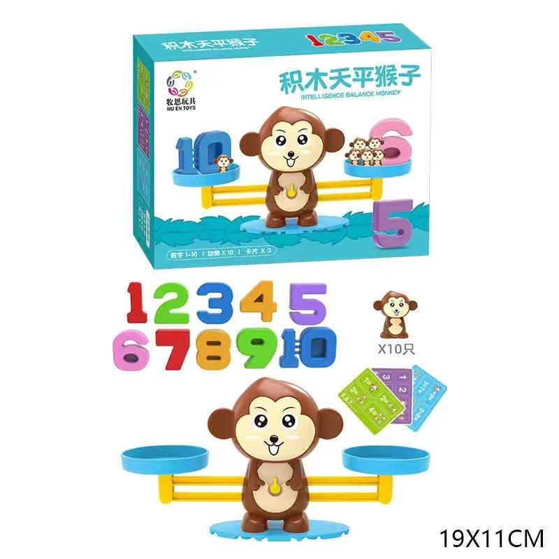 Balance Math Game Educational Toys  Learning Material Counting Toys - Fun Scale Balancing Toy Set for Boys Girls Xmas Gift
