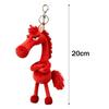 Portachiavi Cavallo Nero Peluche Ciondolo Zaino Decorazione Anno del Cavallo Peluche Souvenir di Capodanno Regali Per Ragazzi Ragazze