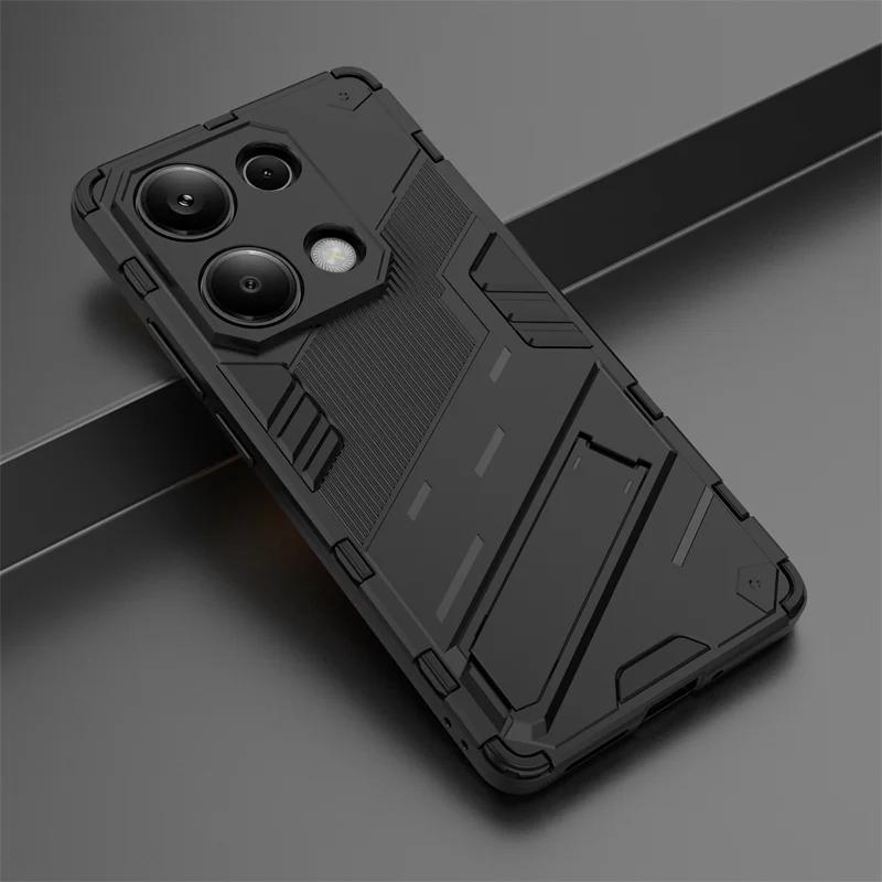 For Xiaomi Poco M6 Pro 4G Case Car Magnetic Kickstand Armor Phone Case for Poko Little Poco M6Pro M 6 POCOM6 4G Pro Back Cover