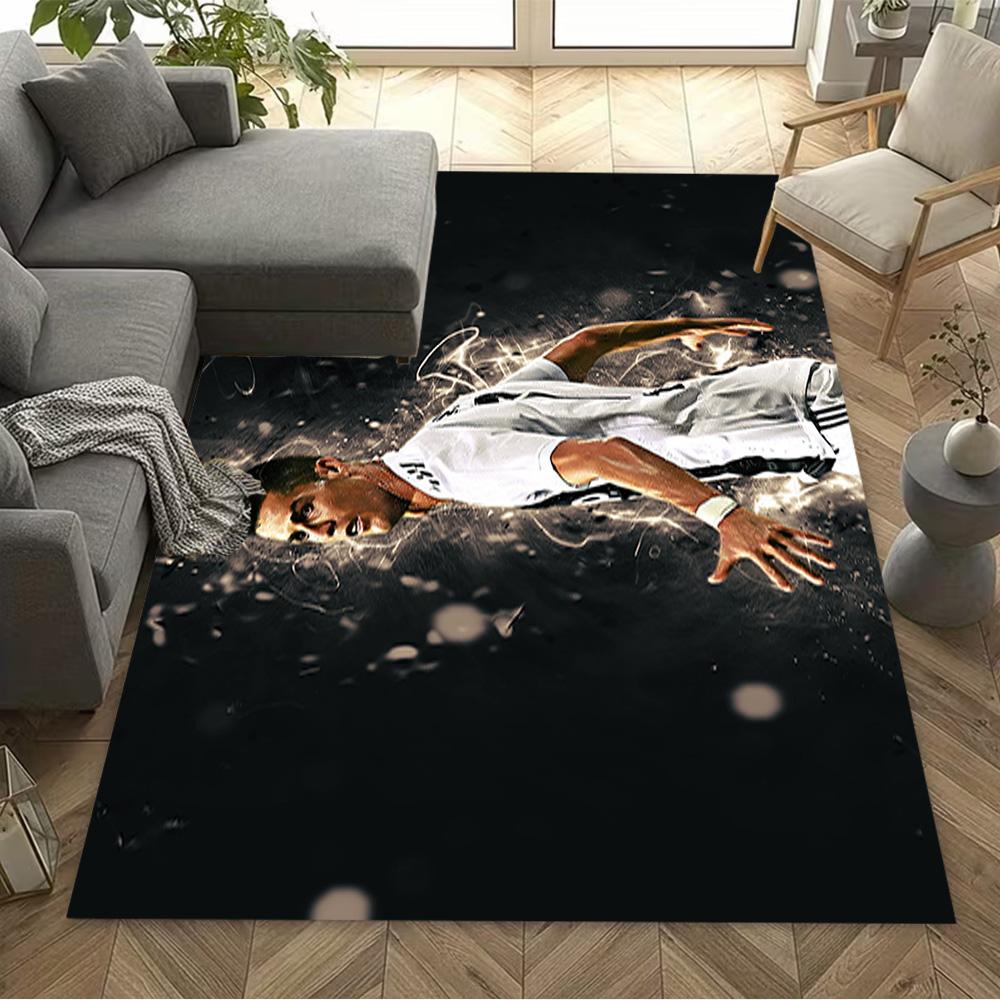 Ronaldo's Dynamic Leap Floor Mat Design for Outdoor Playrooms Foyer Living Rooms Anti-slip Rug Office Home Decor