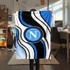1Pc Napoli FC Print Flannel Blanket High Quality Warm Comfortable Cover for All Seasons Perfect for Gifts Home Decor