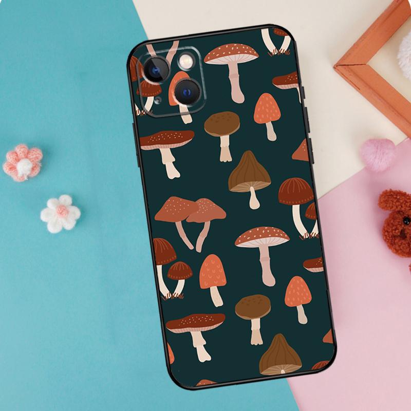 

Mushroom Phone Case For iPhone 16 15 14 13 11 12 Pro Max Plus Mini XR 16e Funda Silicone Back Cover iPhone 11